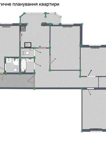 4-кімнатна квартира ~90 м² • 2 санвузли • 2 входи • 4/5 поверх • Софіївська Борщагівка