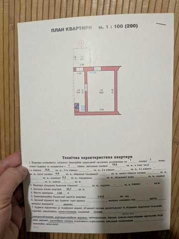 1-кімнатна квартира 30 м² у центрі міста — під ремонт