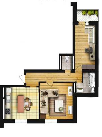 2-комнатная квартира 70,4 м², ЖК Олимпийский, 4/5, после строителей ЖК Олимпийский