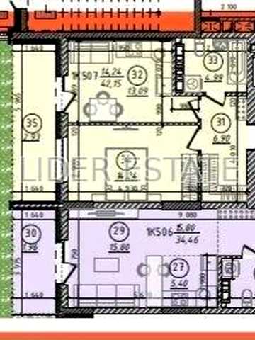 Продаж 2-к квартири 76.6м², 1/7, ЖК 44 Avenue, Ужгород | Центр ЖК 44 Avenue