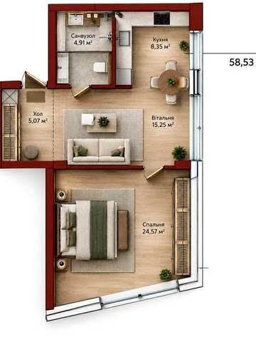 1-кімнатна квартира 58,3 м² на Ярославенка, 23А | бізнес-клас | без комісії ЖК Ярославенка 23а