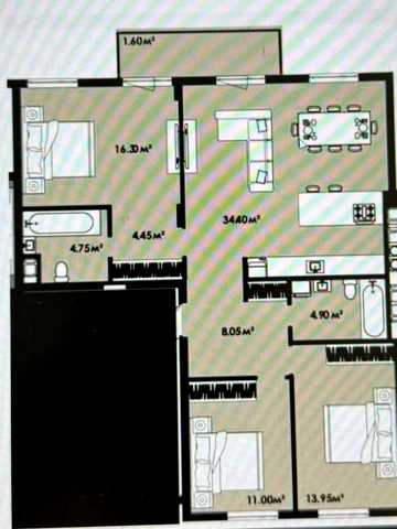 Продаж 3-к квартири 99.45 м²  БЕЗ КОМІСІЇ в ЖК Willa Karolina