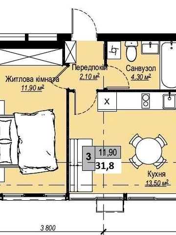 Продаж 1 кімнатна квартира,  Готовий будинок до заселеня. Розтермінування 3 роки. Аванс 15 000. Платіж 750 дол ЖК Плаза Квартал 3