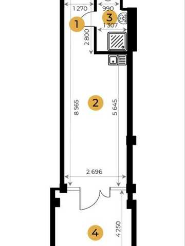 Нагірна 18/16, студія 35м , 2 поверх, паркінг . ЖК Henesi House