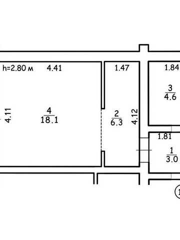 Квартира з газовим опаленням та балконом за 23 700USD