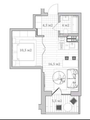 1-кімн. квартира 40 м² ЖК «Поділ Град» Дегтярна, 19, Воздвиженка