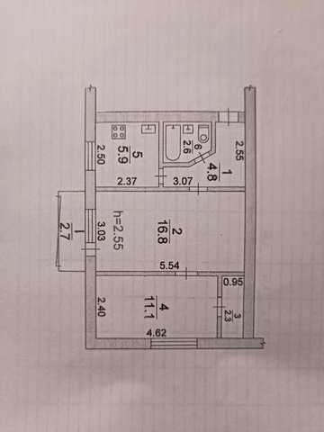 Продам 2-ну  квартиру на 3-му поверсі