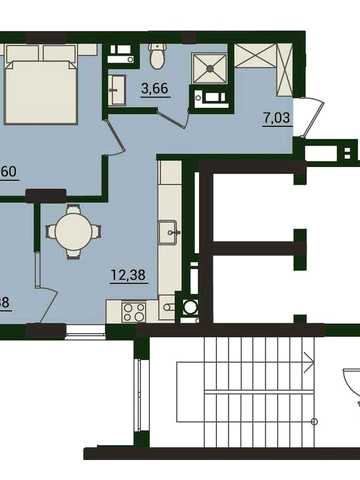 Продаж 1-кім квартира 39,05 м² у ЖК PLUS | Розтермінування ЖК PLUS