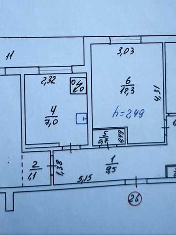 Продаж 3-х кімнатної квартири мкрн. Будівельників