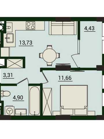 Світла 1-кімнатна квартира 38 м² у ЖК PLUS бізнес-класу на вул. Стрийській ЖК PLUS