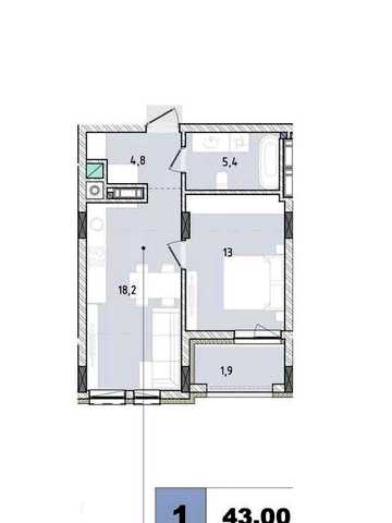 БЕЗ КОМІСІЇ продаж 1 кімнатна квартира 43 м² жк Art Deluxe/ Арт Делюкс Городок жк Art Deluxe/ Арт Делюкс