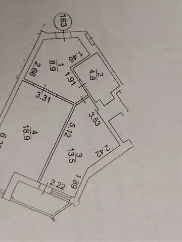Велика 1-кімнатна квартира 47,7 м² на Позняках Панорамний вид на озеро та місто