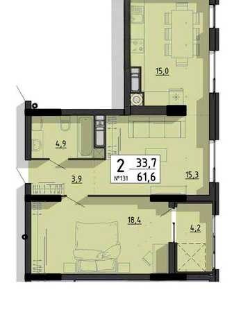 Продаж 2- кімнатної квартири преміум ЖК біля озера ЖК SvitLand Residences
