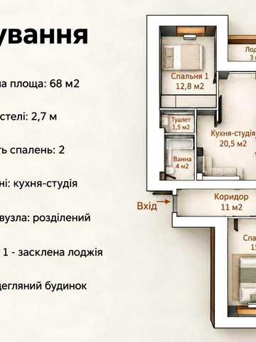 2к квартира, ЖК Академ Парк, бул. Академіка Вернадського, готова до заселення, з меблями та технікою. еОселя, еВідновлення, Ваучери. ЖК Академ Парк