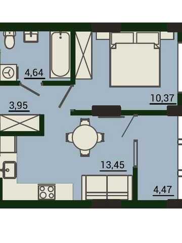 Продаж 1-кім квартира 36,88 м² у ЖК PLUS | Розтермінування ЖК PLUS