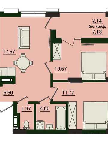Продаж 2 кім квартира 55 м² у ЖК PLUS бізнес-класу на вул. Стрийській ЖК PLUS
