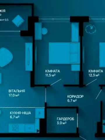 2 кімнатна квартира в Comfort Park 2
