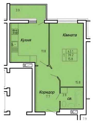Продаж 1кім. вул. Нечая