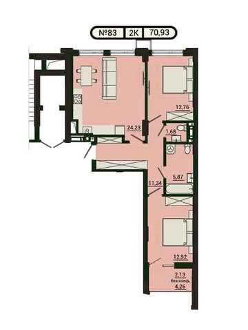 Продаж 2 кім квартира 71 м² на від забудовника | Розтермінування | вул. Стрийська ЖК PLUS