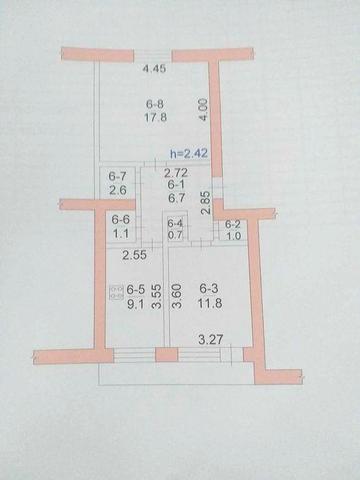 Продається 2-х кімнатна квартира в смт Лугинах