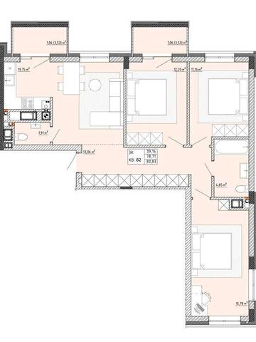 Продаж 3 кім.квартири в новобудові ЖК Тихий Львів, Пустомити
