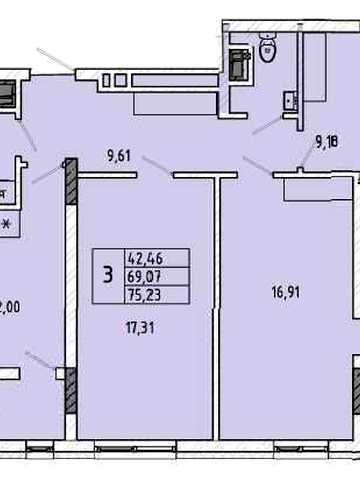Продаж 3 кім.квартирі в новобудові вул.Миколайчука