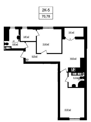Велика 2К квартира в новому ЖК у 300 м від Києва. Є розтермінування