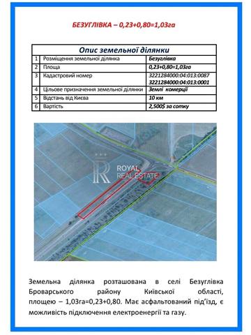 Безуглівка, Бориспільський, Київська область 257500 USD