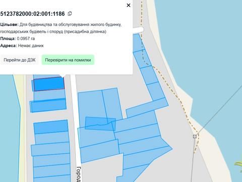 ділянка за адресою с. Молодіжне, Огородна, 8