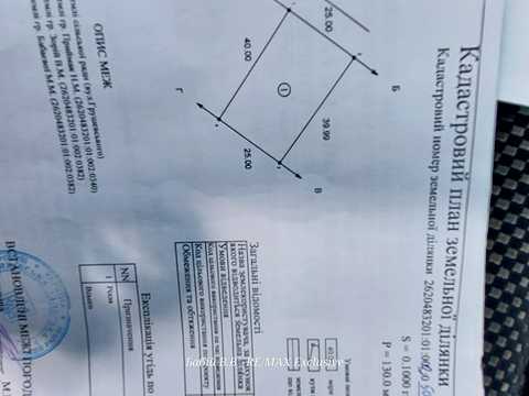 участок по адресу Сонячна
