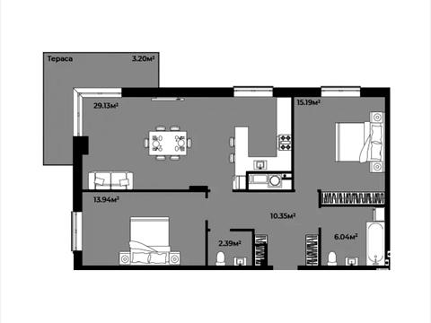 квартира за адресою Івана Рубчака вул., 2А