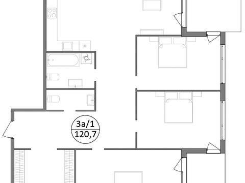 квартира по адресу Широкая ул., (Будинок 5, Секція 9)