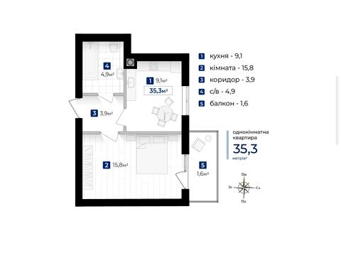 квартира за адресою Євгена Коновальця вул., (Будинок 2)