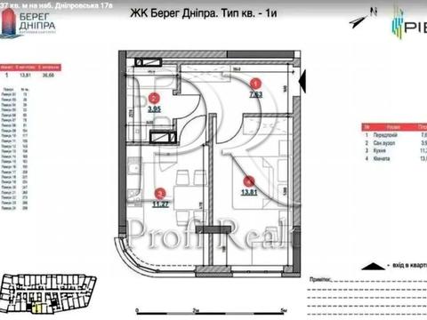 квартира за адресою Дніпровська набережна вул., 17-К