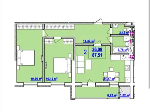 квартира за адресою Динамівська вул., 77/1