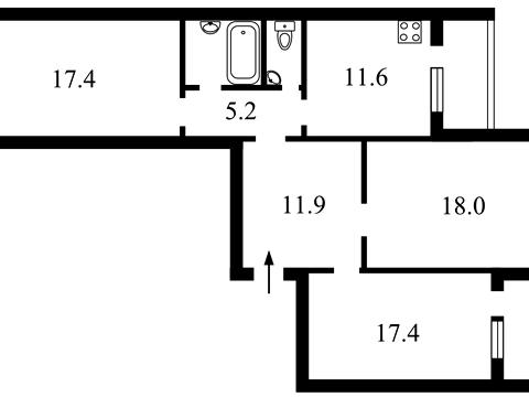 квартира за адресою Науки просп., 55-А