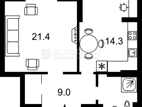квартира за адресою Драгоманова вул., 2-А