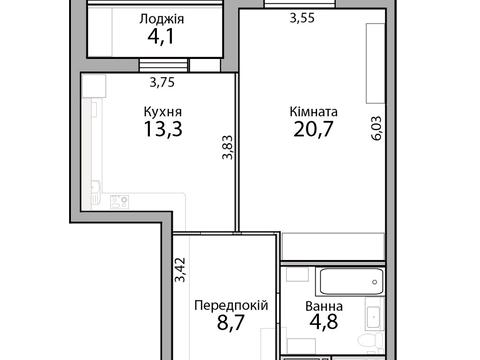 квартира за адресою Воскресенська вул., 12-А