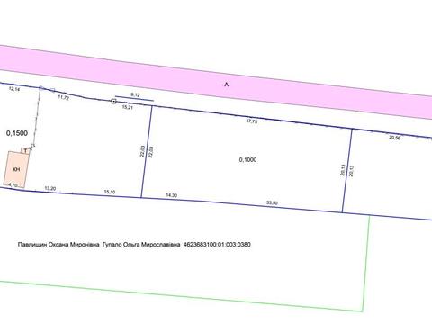участок по адресу Центральна