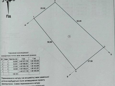 участок по адресу Стуса