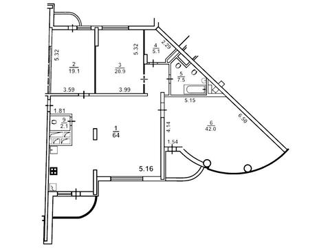 квартира за адресою Київ, Голосіївський просп. (40-річчя Жовтня), 30-Б