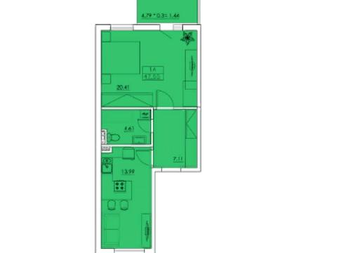 квартира за адресою с. Крижанівка, Академіка Сахарова вул., (Будинок 1)