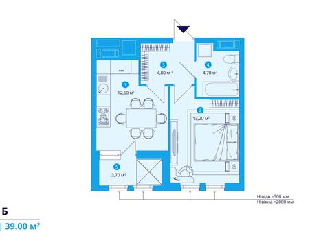 квартира по адресу Святослава Храброго ул., (Будинок 2)