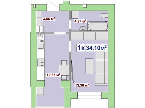 квартира за адресою Чорновола вул., (Будинок 2)
