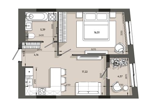 квартира по адресу Пластовая ул. (Силикатная), 4