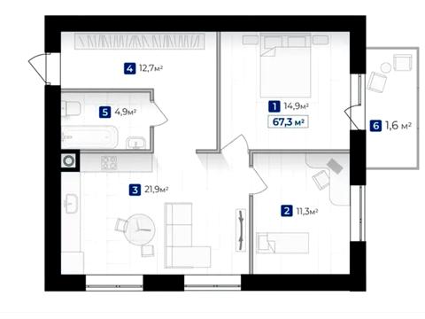 квартира по адресу Евгения Коновальца ул., (Будинок 4)