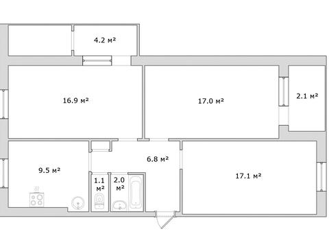 квартира за адресою Юрія Кондратюка вул. (Комунарівська), 12