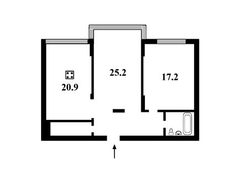 квартира за адресою Дніпровська набережна вул., 14-Б
