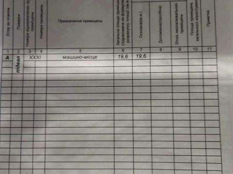 паркомісце за адресою Бастіонна вул., 7