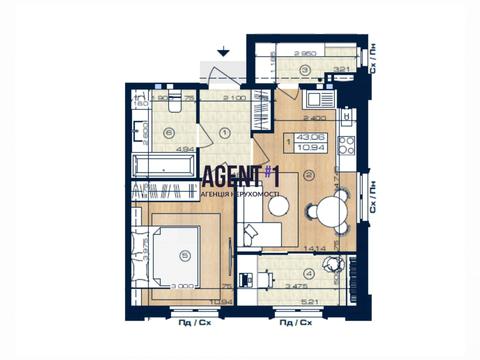 квартира за адресою Коцюбинського вул., 1Б